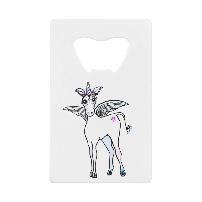 Einhornmagie Geldbeutel Flaschenöffner (Vorderseite)