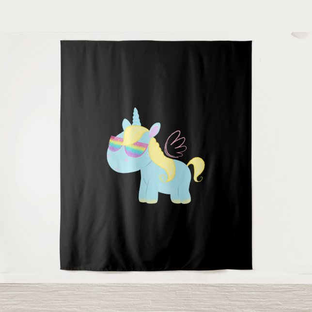 Einhornmagie Wandteppich (Vorderseite)