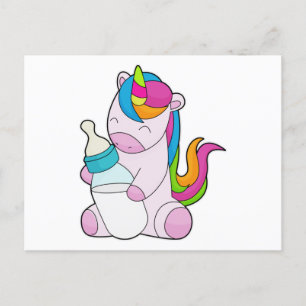 Einhornmilchflasche Postkarte