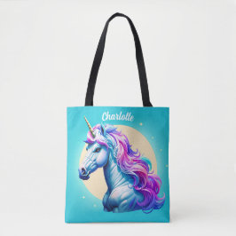Einhornmonenscheinwerfer: Ihr Name in Sternen Tasche