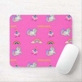 Einhornmuster auf Rosa Mousepad