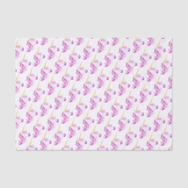Einhornpapier für Wasserfarben-Pferde-Kopfkunstpap Seidenpapier (Vorderseite)