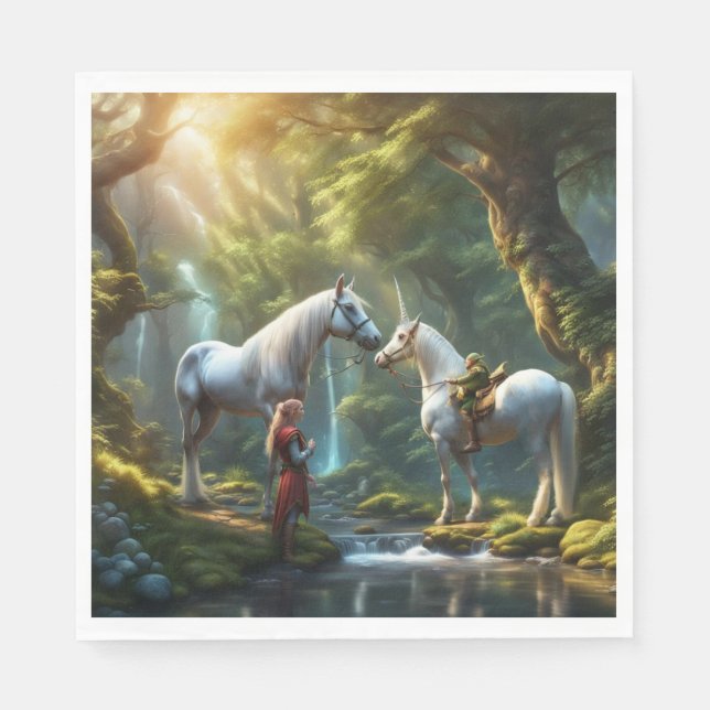 Einhornpapier Serviette (Vorderseite)