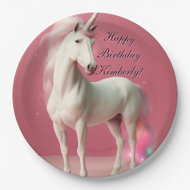 Einhornpapier-Teller Pappteller (Vorderseite)