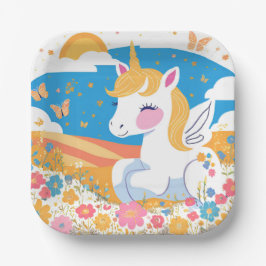 Einhornpapier-Teller Pappteller