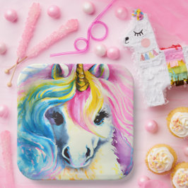 Einhornpapier-Teller Pappteller