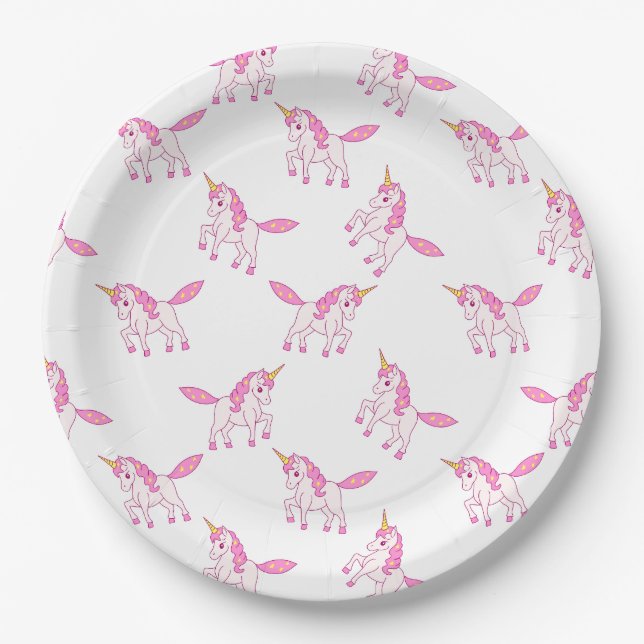 Einhornpapierplatte Pappteller (Vorderseite)