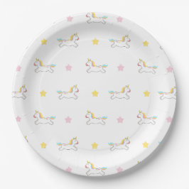 Einhornpapierplatte Pappteller