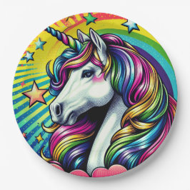 Einhornpapierteller! Pappteller