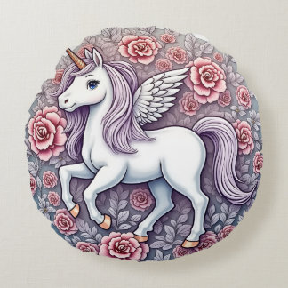 Einhornpolster Rundes Kissen