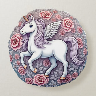 Einhornpolster Rundes Kissen