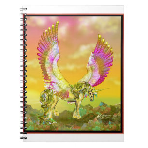 Einhornpony equine pegasus lila Flügel Notizblock