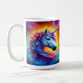 Einhornportrait im verzauberten Wald Kaffeetasse