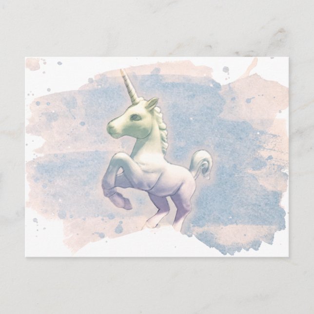 Einhornpostkarte (Mondträume) Postkarte (Vorderseite)