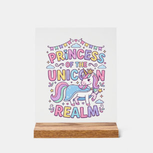 Einhornprinzessin des Einhorn-Reiches Charmantes P Acrylschild