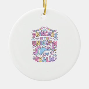 Einhornprinzessin des Einhorn-Reiches Charmantes P Keramik Ornament