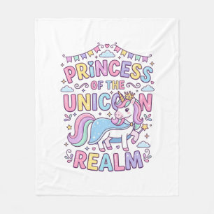Einhornprinzessin des Einhornreichs Charmantes POD Fleecedecke