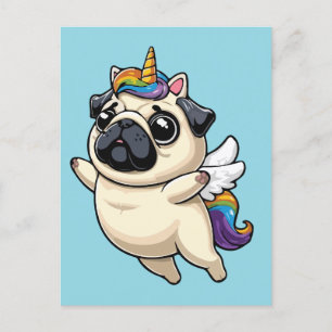 Einhornpup Feiertagspostkarte