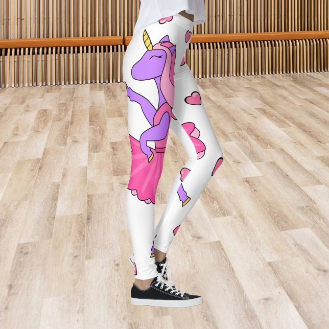 Einhornrosa Ballerina mit Herz Leggings (Unicorn leggings to stand out and look adorable)
