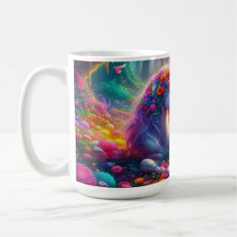 Einhornruhen in einem lebendigen verzauberten Wald Kaffeetasse