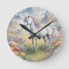 Einhornsäulenuhr Runde Wanduhr
