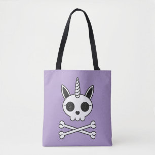 Einhornschädel und Kreuzknochen Tasche