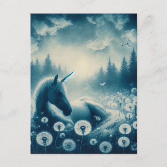 Einhornschläfe in Dandylions Postkarte (Vorderseite)