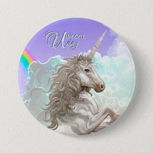 Einhorntag, schönes Einhorn Button