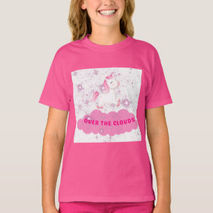 Einhornter T - Shirt mit einem Einhorn, der über e