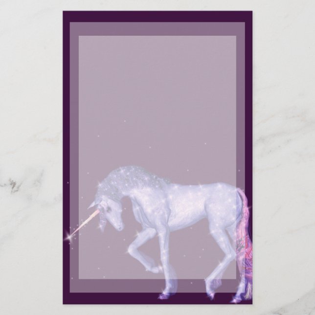 Einhornträume Briefpapier (Vorderseite)