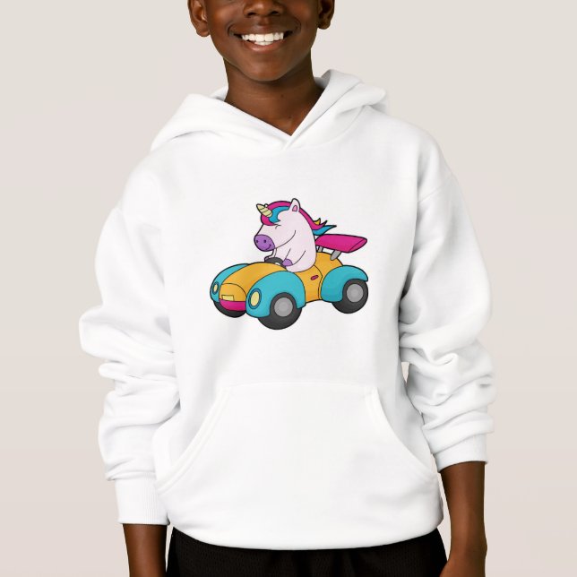 Einhornwagen Hoodie (Vorderseite)