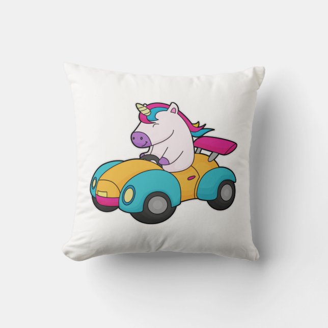 Einhornwagen Kissen (Vorderseite)