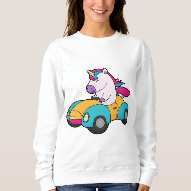 Einhornwagen Sweatshirt (Vorderseite)