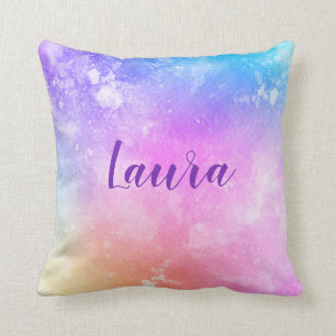 Einhornwasserfarbe mädchenhaft kissen