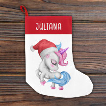 Einhornweihnachtliche Strümpfe | Niedlich Einhorn 