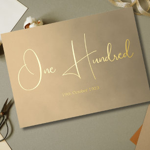 Einhundert 100. Männliche zum Geburtstag Folieneinladung