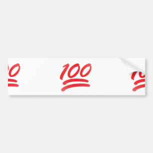 einhundert Emoji Autoaufkleber