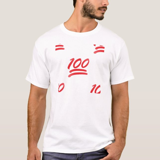 einhundert Emoji T-Shirt (Vorderseite)