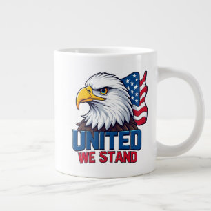 Einig sind wir stark Amerikanische Flagge Patrioti Jumbo-Tasse