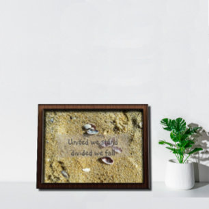 Einig stehen wir, geteilt fallen wir, Meer-Fotopla Poster