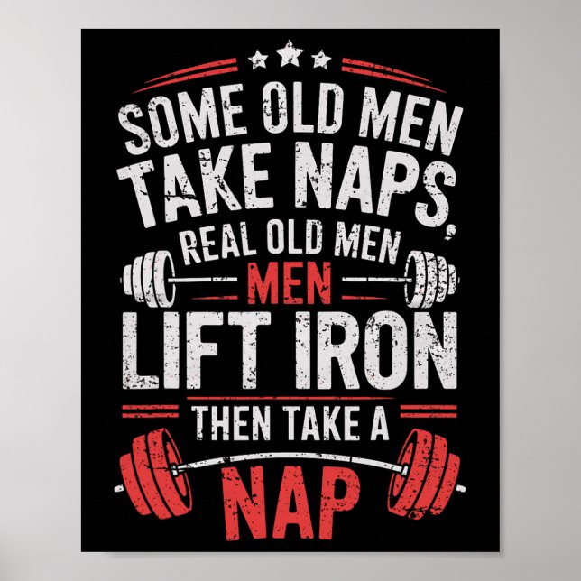 Einige alte Männer nehmen Nickerchen echte alte Mä Poster (Vorne)