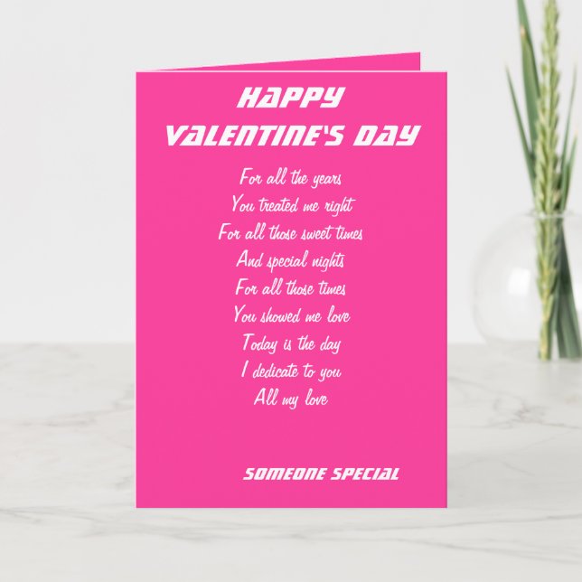 Einige besondere Valentintagskarten Feiertagskarte (Vorderseite)