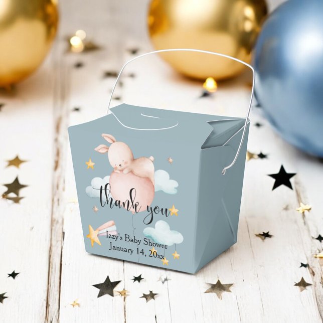 Einige Bunny Balloon & Shooting Star Baby Dusche Geschenkschachtel (Von Creator hochgeladen)