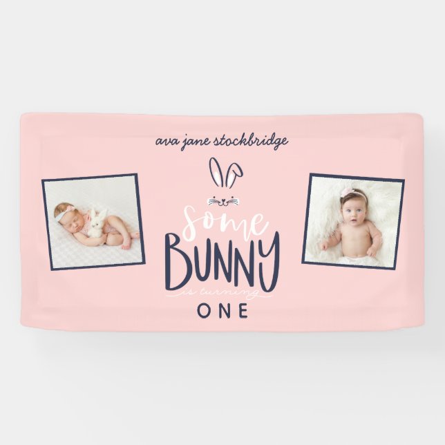 EINIGE BUNNY BIRTHDAY PARTY BANNER (Horizontal)