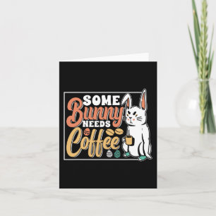 Einige Bunny braucht Kaffee Ei Happy Osterfest Red Karte