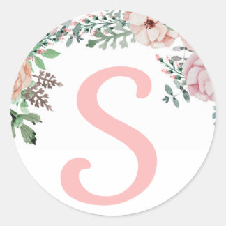 Einige Bunny Floral Erstkleber Runder Aufkleber