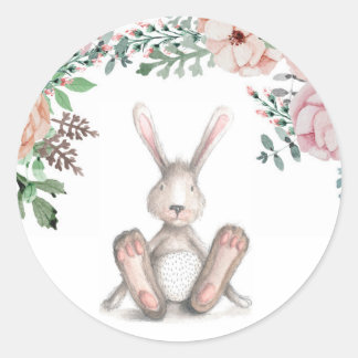 Einige Bunny Floral Sticker