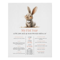 Einige Bunny Girls First Bday Milestone Poster