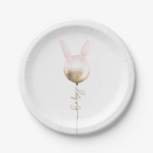 Einige Bunny Gold Glitzer Balloon Pink Baby Dusche