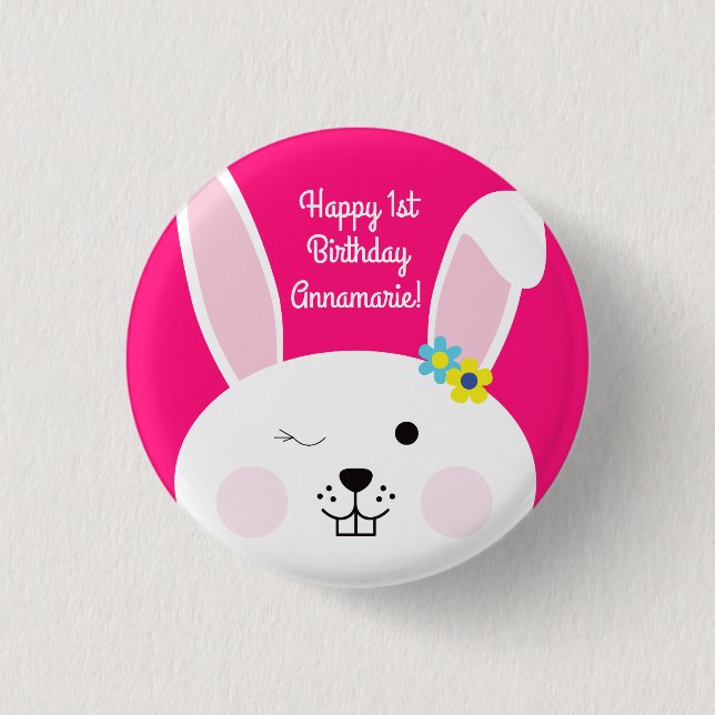 Einige Bunny ist ein Niedliches Kaninchen 1. Gebur Button (Vorderseite)